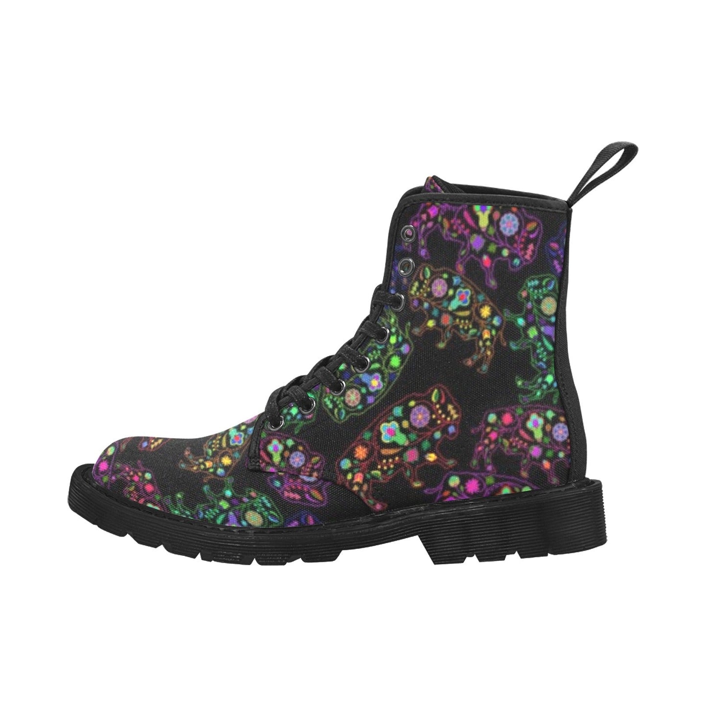 Neon Floral Buffalos Boots for Men