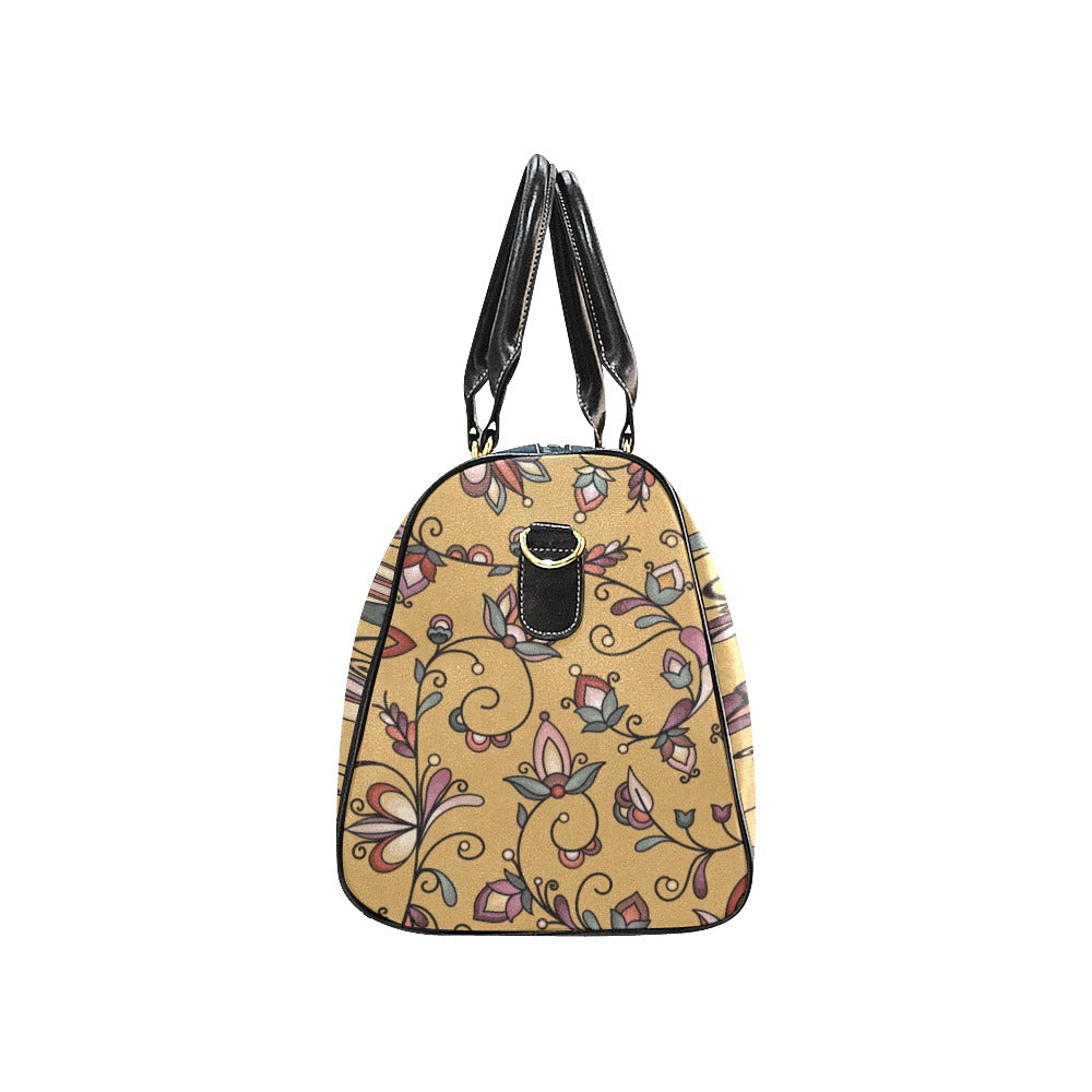 Burnt Sky Petals Gold Small Travel Bag