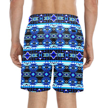 Load image into Gallery viewer, Force of Nature Winter Night Men&#39;s Mid-Length Beach Shorts
