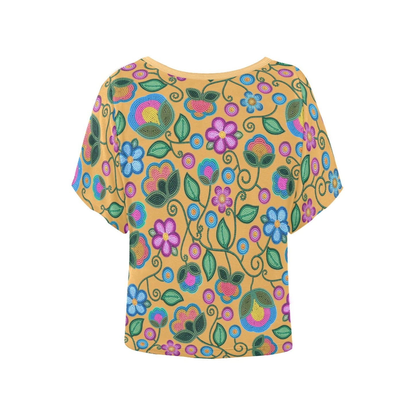 Turquoise Sunbeam Yellow Batwing Blouse