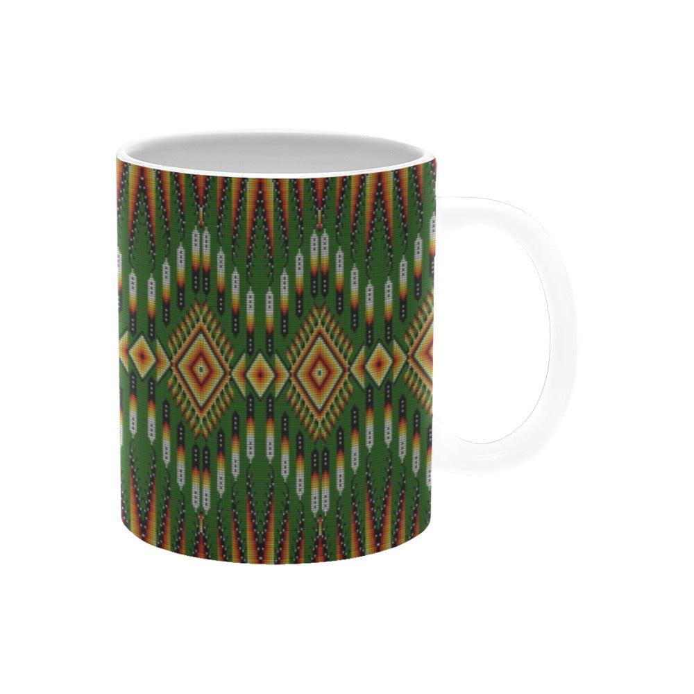 Fire Feather Green Mug