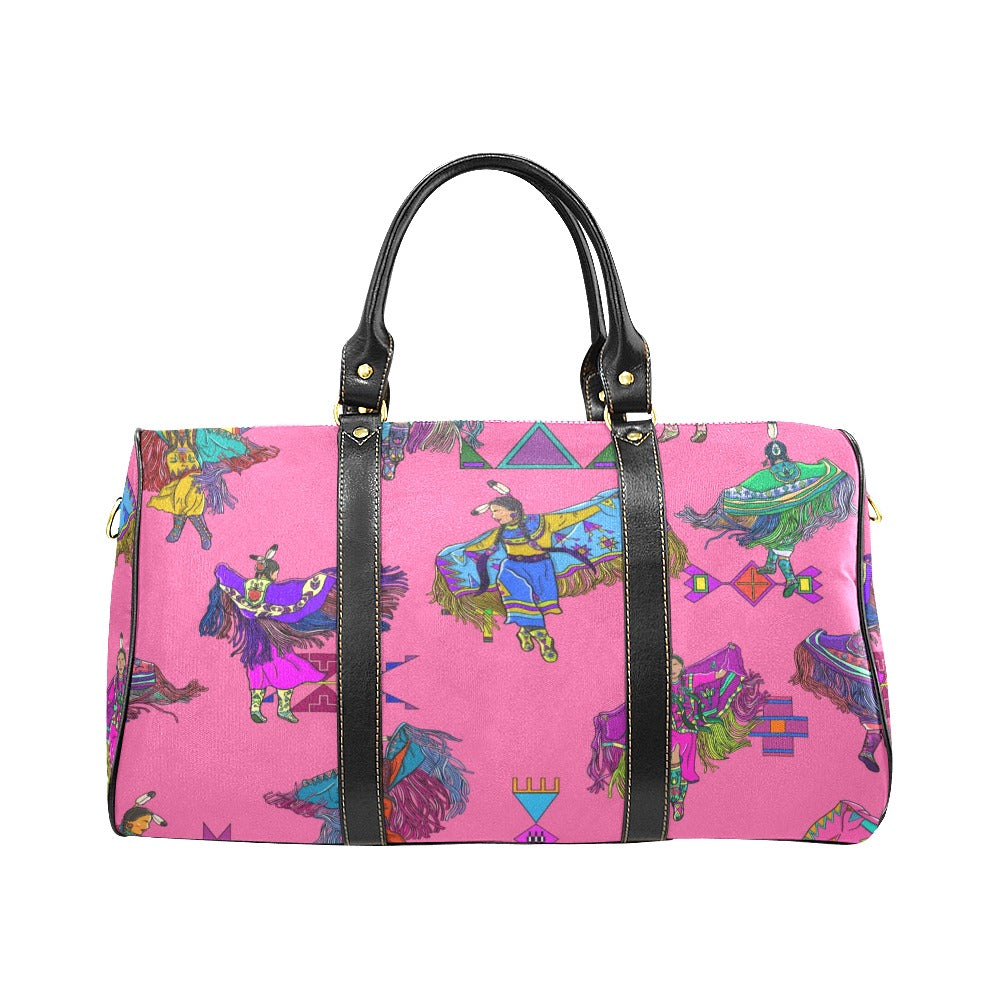 Women's Fancy Dancers Pink Large Travel Bag