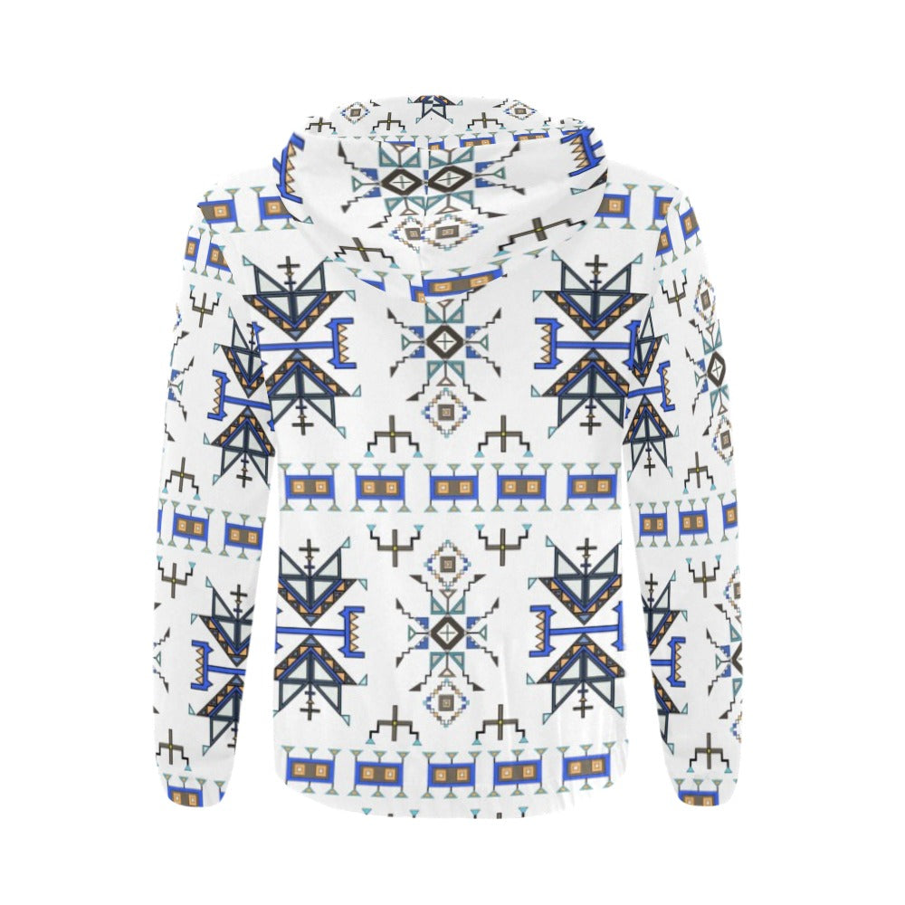 Eagle Strike White Zip Hoodie