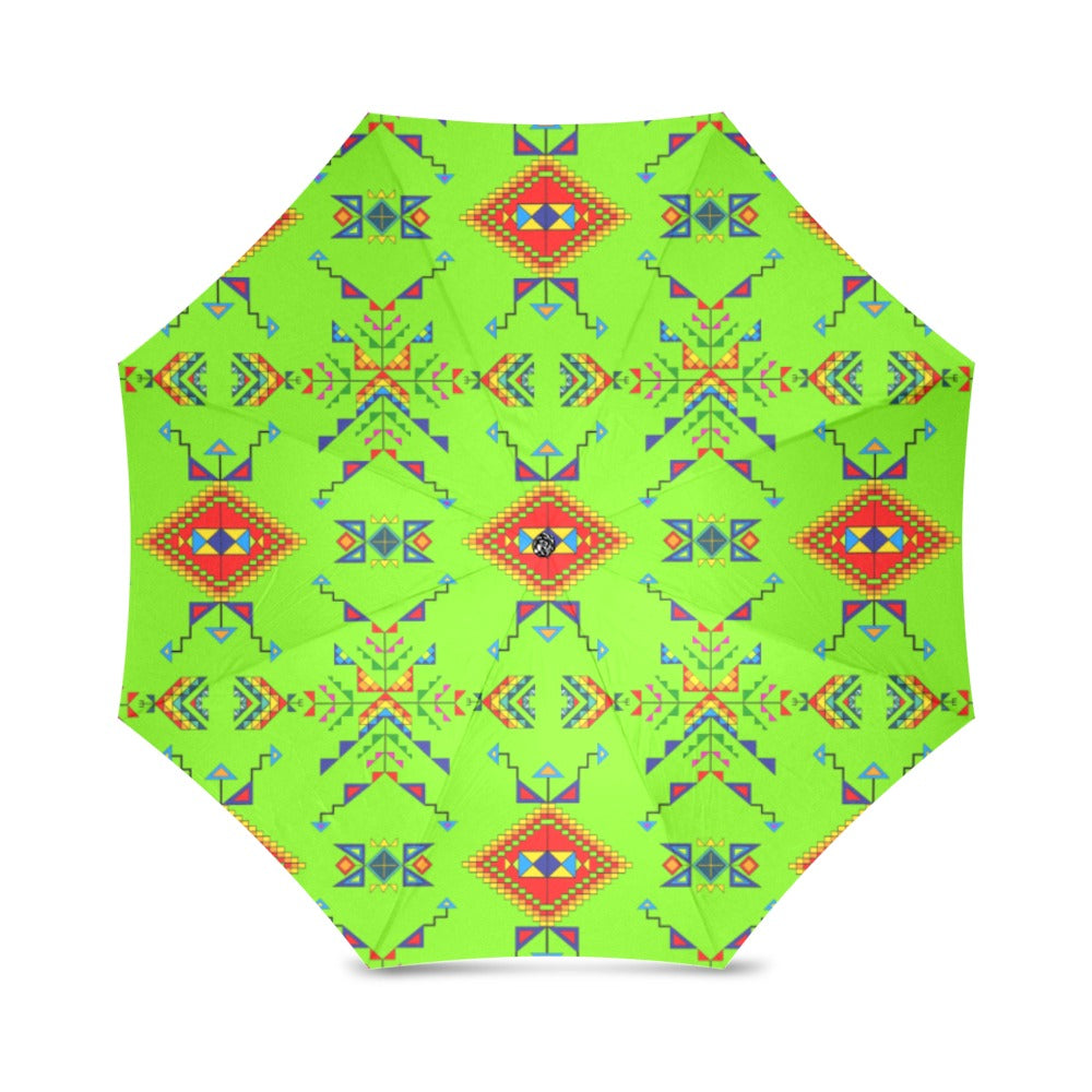 Buffalo Jump Neon Green Foldable Umbrella