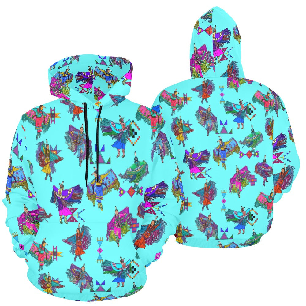 Women's Fancy Dancers Turquoise Hoodie for Men