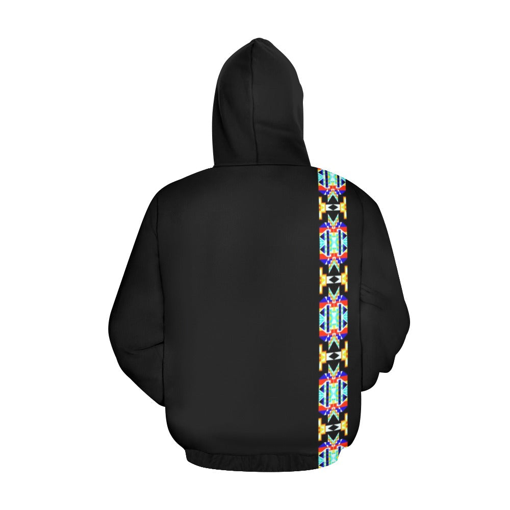 Black Blanket Strip II Hoodie for Men