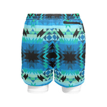 Load image into Gallery viewer, Green Star Men&#39;s Sports Shorts with Compression Liner
