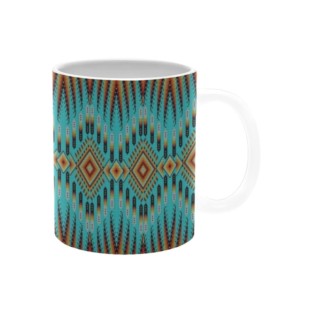 Fire Feather Turquoise Mug