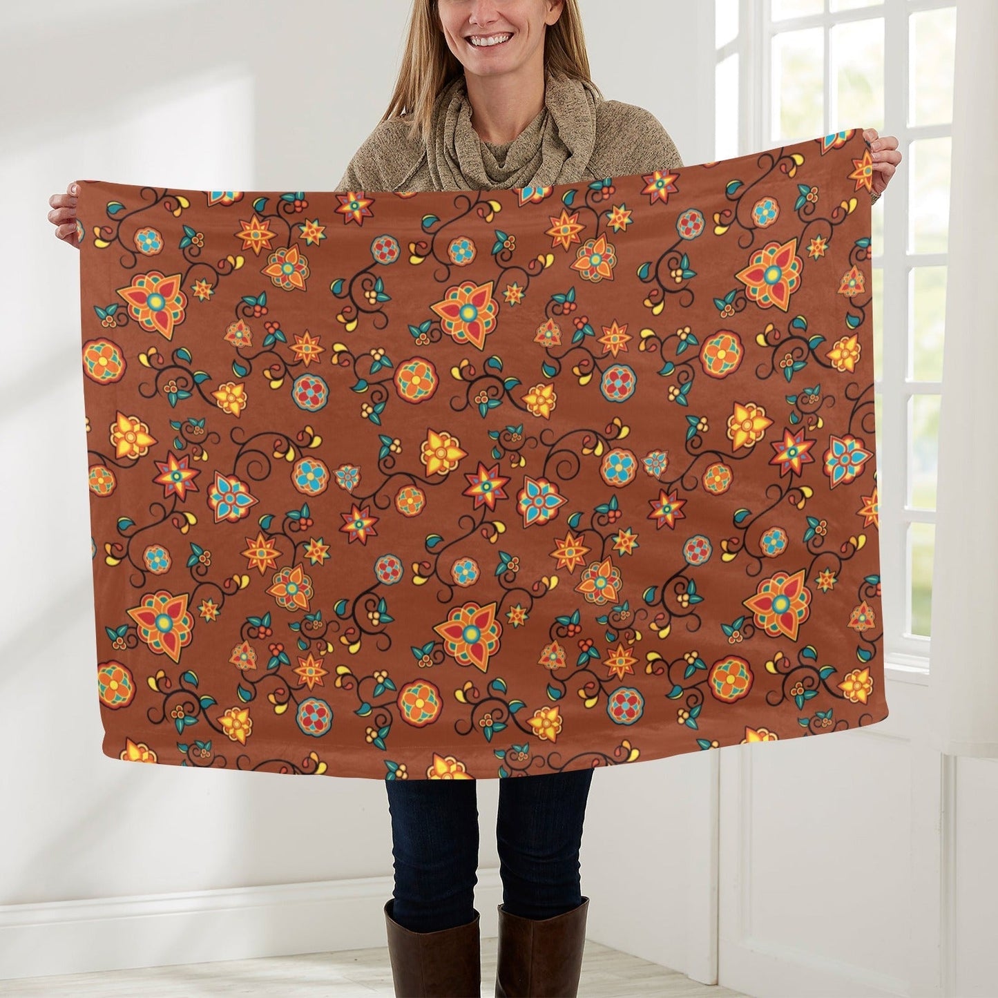 Fire Bloom Shade Baby Blanket 30"x40" Baby Blanket 30"x40" e-joyer 