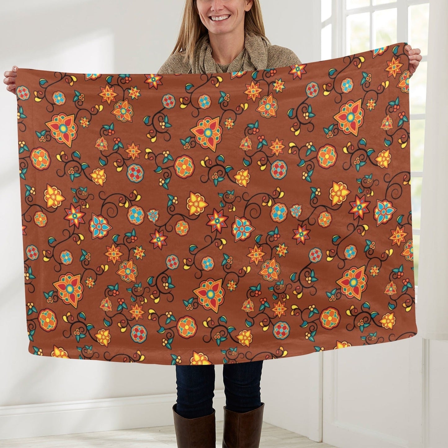 Fire Bloom Shade Baby Blanket 40"x50" Baby Blanket 40"x50" e-joyer 