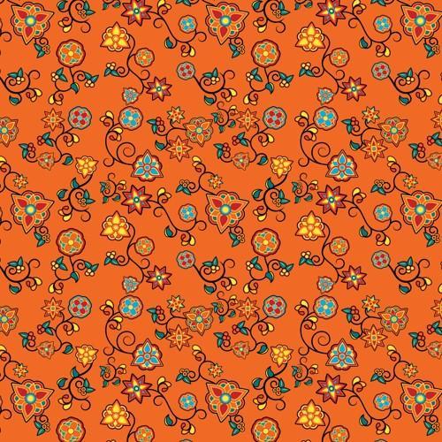 Fire Bloom Shade Orange - Colour Cotton Poplin Fabric By the Yard Fabric NBprintex 