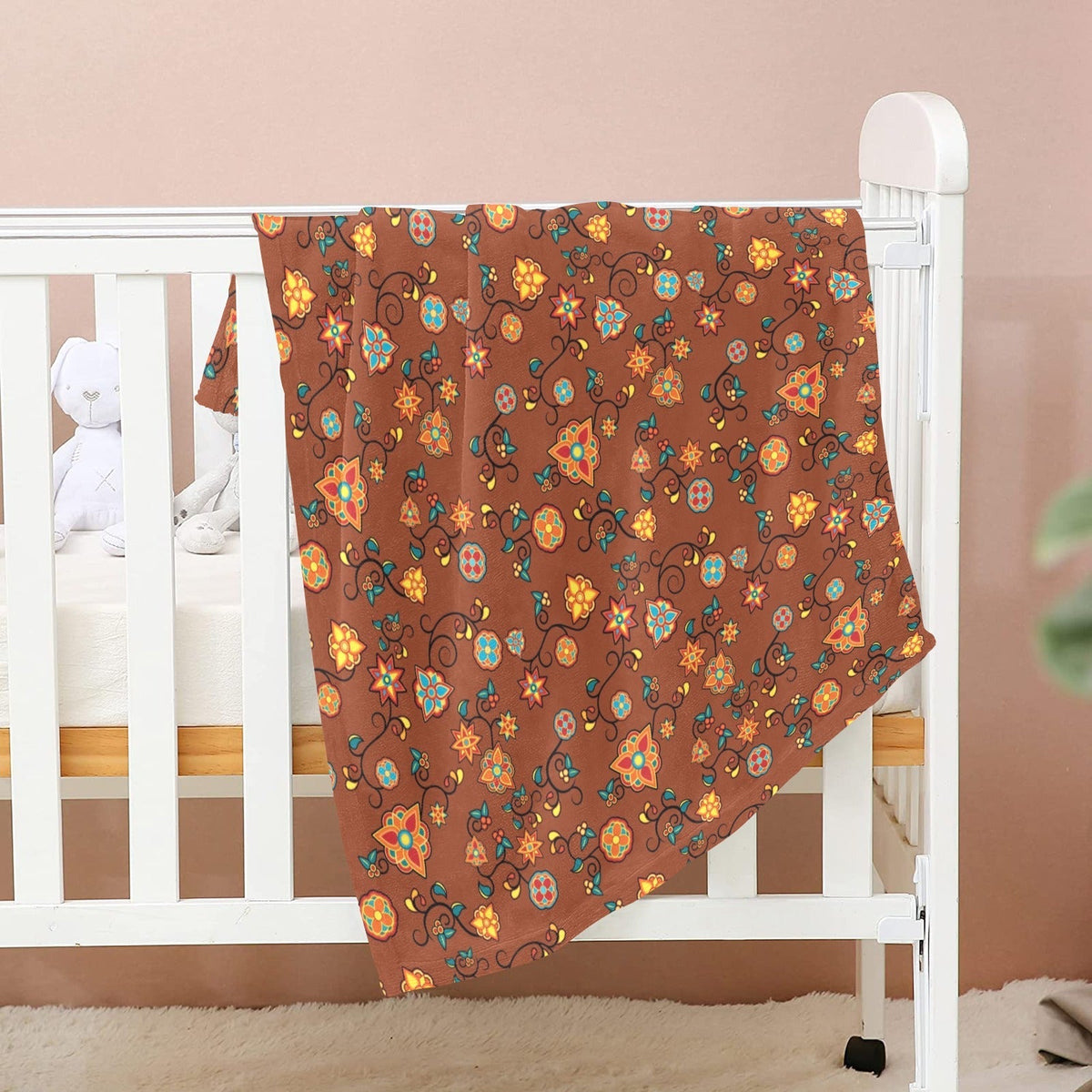 Fire Bloom Shade Small Baby Blanket by 49 Dzine (image 2)