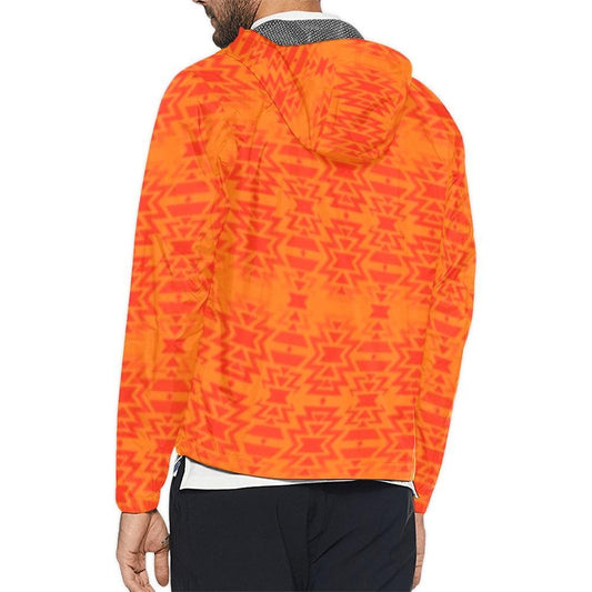 Fire Colors and Turquoise Windbreaker