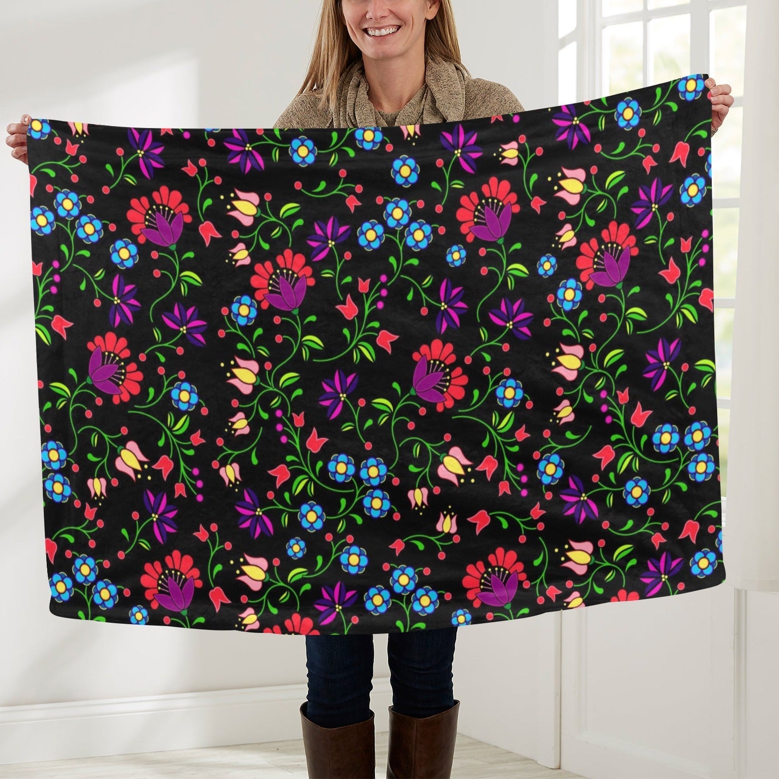 Fleur Indigine Baby Blanket 40"x50" Baby Blanket 40"x50" e-joyer 