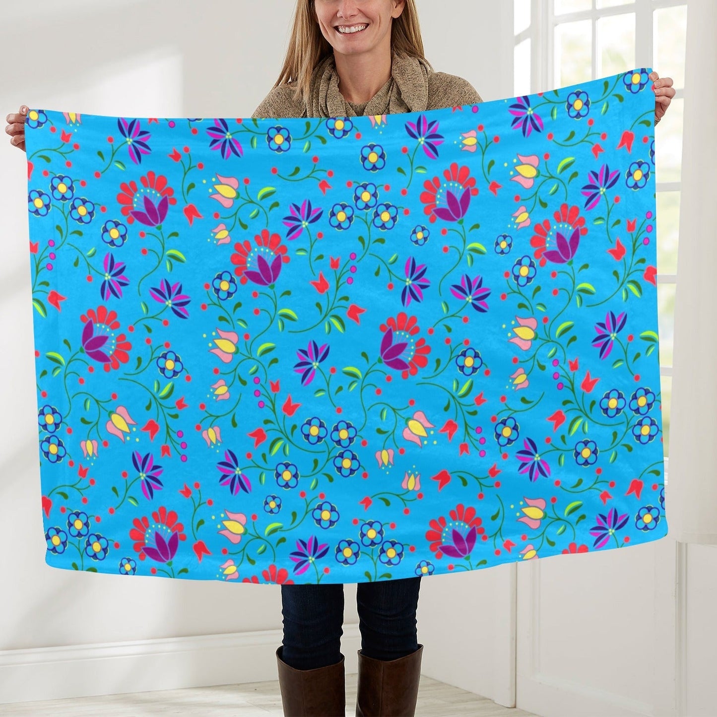 Fleur Indigine Ciel Baby Blanket 40"x50" Baby Blanket 40"x50" e-joyer 