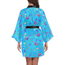 Load image into Gallery viewer, Fleur Indigine Ciel Long Sleeve Kimono Robe Long Sleeve Kimono Robe e-joyer 
