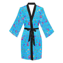 Load image into Gallery viewer, Fleur Indigine Ciel Long Sleeve Kimono Robe Long Sleeve Kimono Robe e-joyer 
