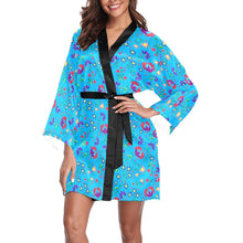 Load image into Gallery viewer, Fleur Indigine Ciel Long Sleeve Kimono Robe Long Sleeve Kimono Robe e-joyer 
