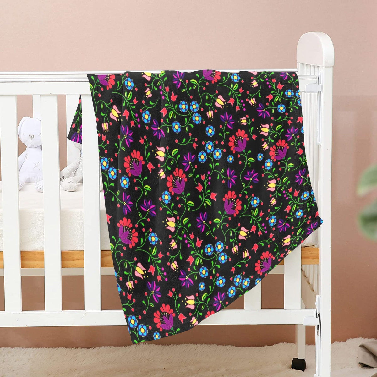 Fleur Indigine Small Baby Blanket by 49 Dzine (image 2)