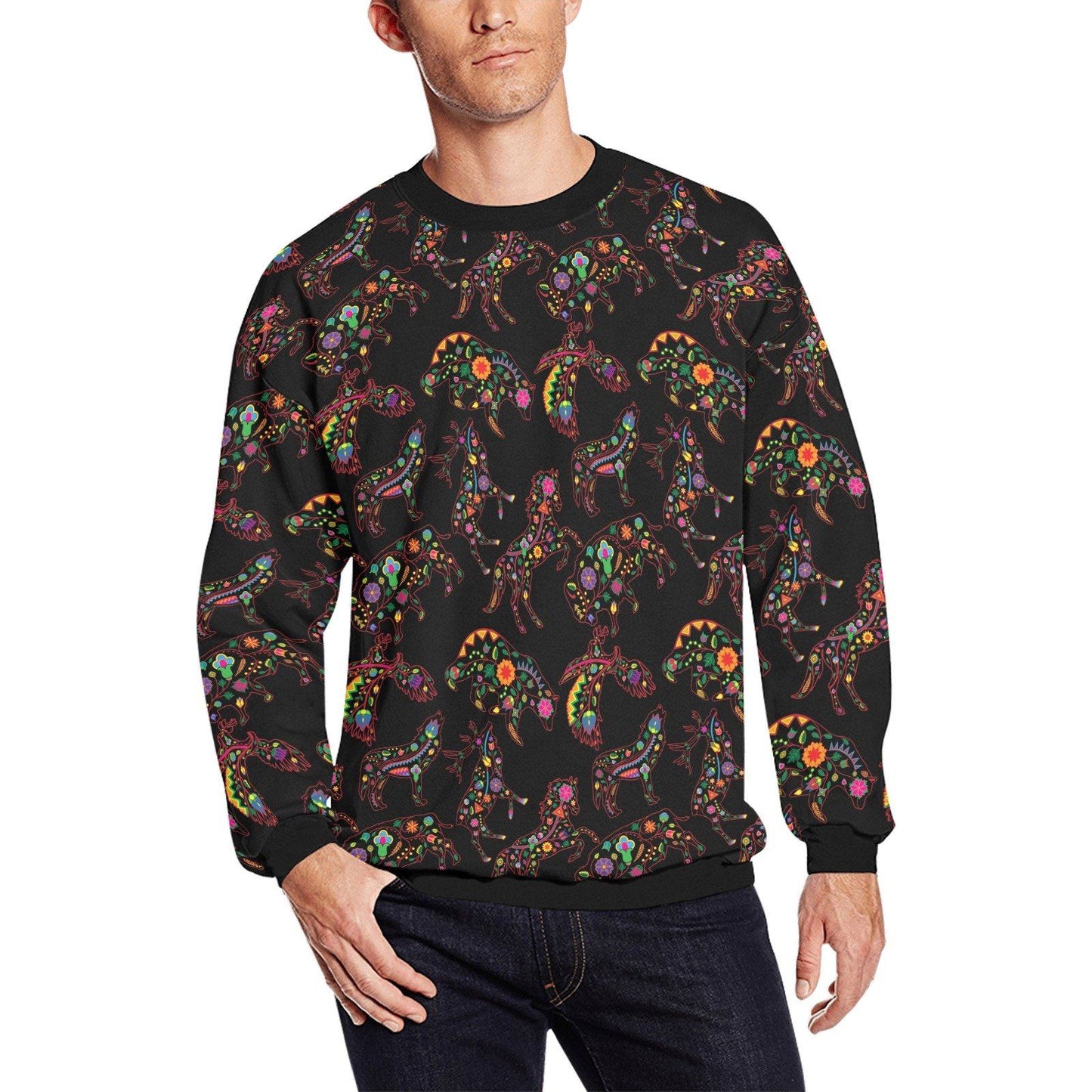 Neon Floral Animals Sweatshirt