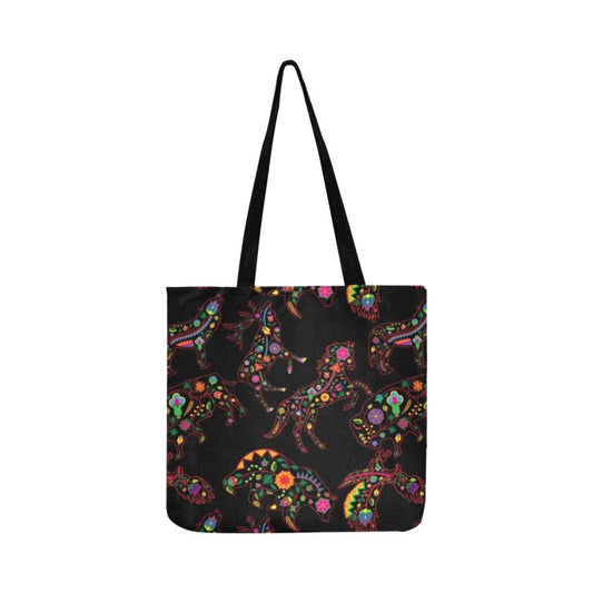 Neon Floral Reusable Shopping Bag