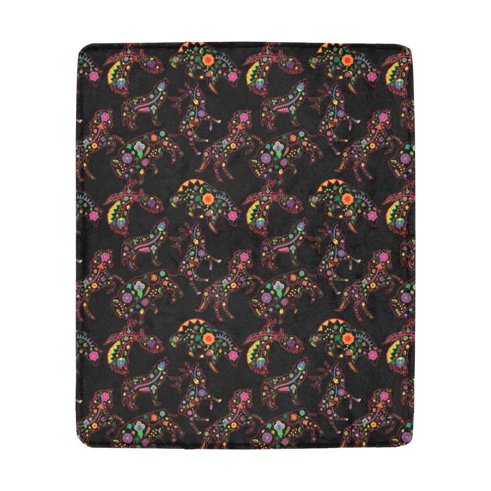 Neon Floral Ultra-Soft Micro Fleece Blanket 50"x60"