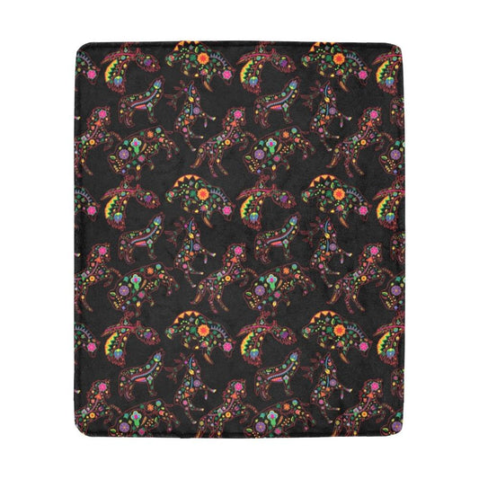 Neon Floral Ultra-Soft Micro Fleece Blanket 50"x60"