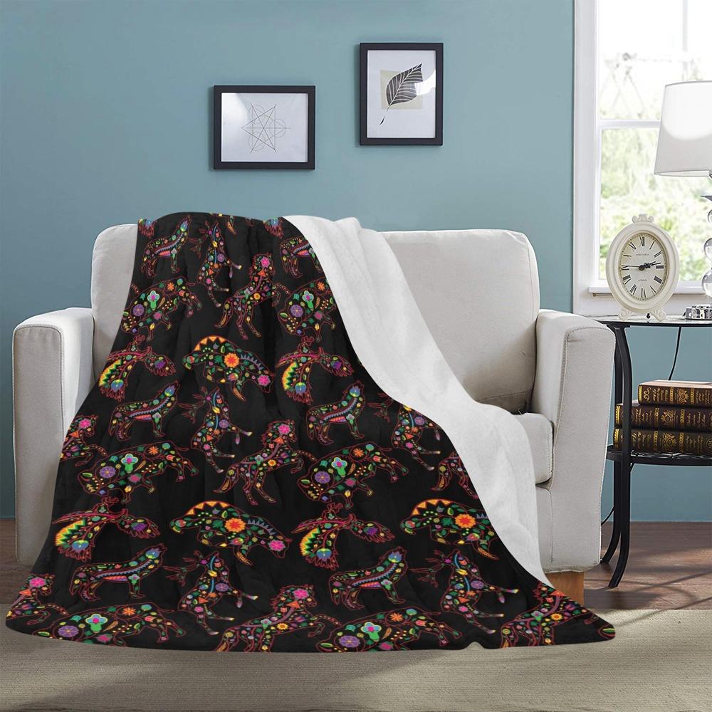 Floral Animals Ultra-Soft Micro Fleece Blanket 60"x80" Ultra-Soft Blanket 60''x80'' e-joyer 