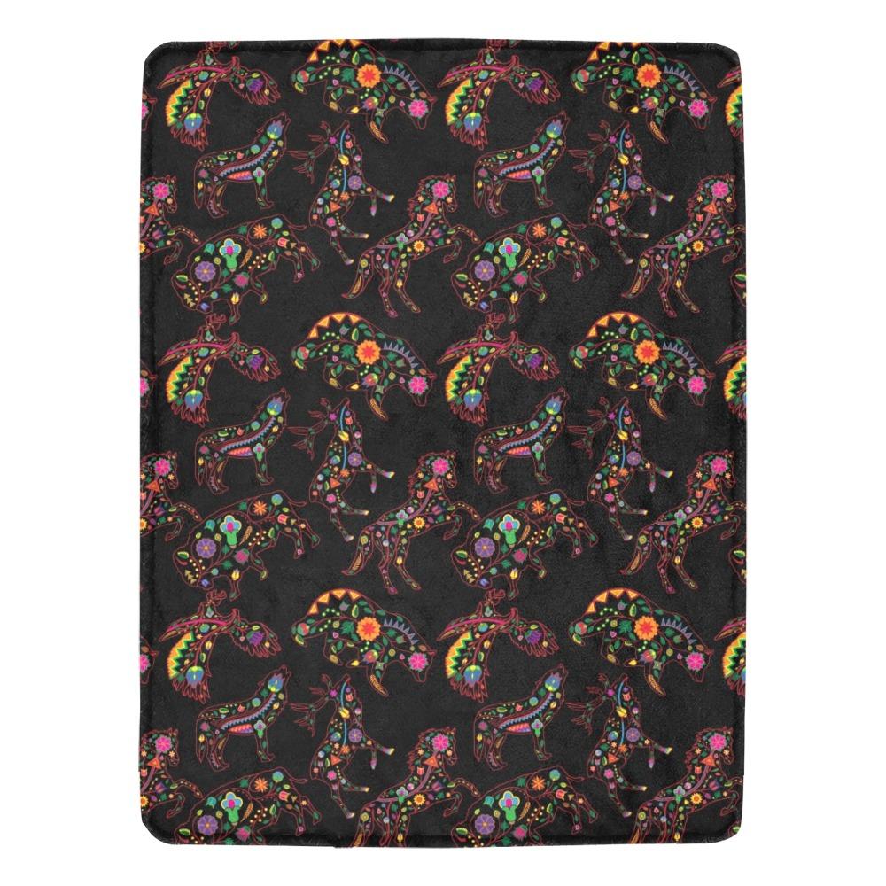 Floral Animals Ultra-Soft Micro Fleece Blanket 60"x80" Ultra-Soft Blanket 60''x80'' e-joyer 