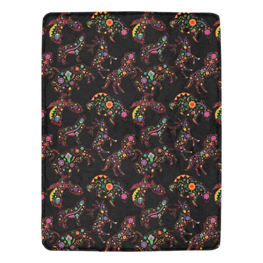 Floral Animals Ultra-Soft Micro Fleece Blanket 60"x80" Ultra-Soft Blanket 60''x80'' e-joyer 