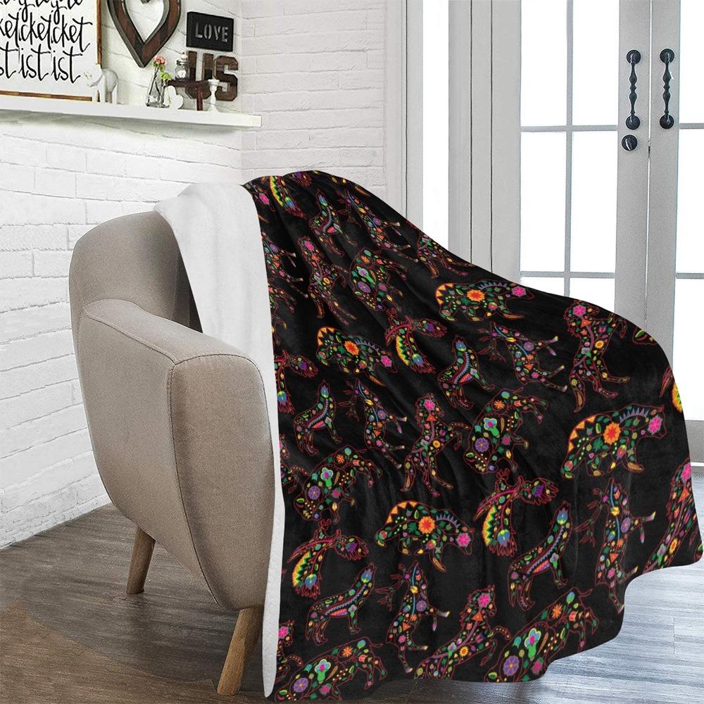 Floral Animals Ultra-Soft Micro Fleece Blanket 60"x80" Ultra-Soft Blanket 60''x80'' e-joyer 
