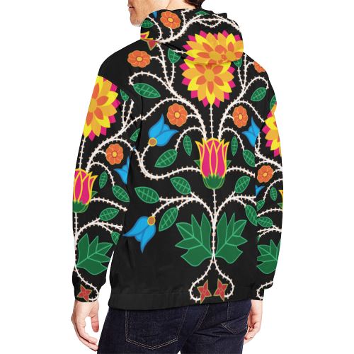 Floral Beadwork-03 Men's All Over Print Hoodie (USA Size) (Model H13) Hoodies e-joyer 