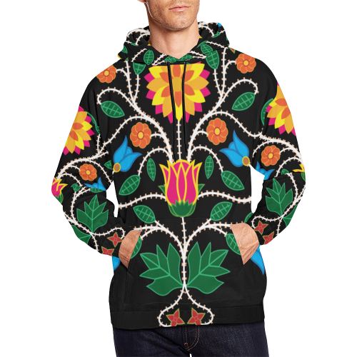 Floral Beadwork-03 Men's All Over Print Hoodie (USA Size) (Model H13) Hoodies e-joyer 