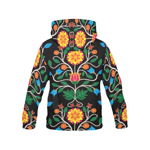 Floral Beadwork Four Clans All Over Print Hoodie for Men (USA Size) (Model H13) All Over Print Hoodie for Men (H13) e-joyer 