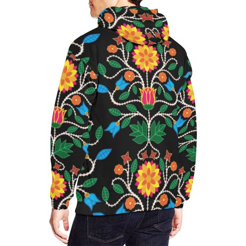 Floral Beadwork Four Clans All Over Print Hoodie for Men (USA Size) (Model H13) All Over Print Hoodie for Men (H13) e-joyer 