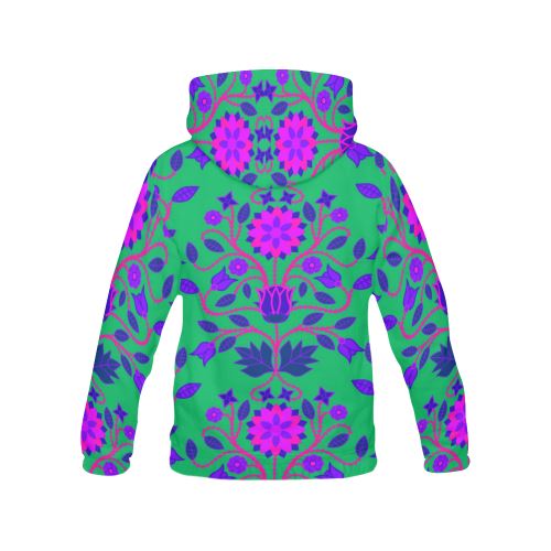 Floral Beadwork Four Clans Deep Lake Hoodie for Men by 49 Dzine