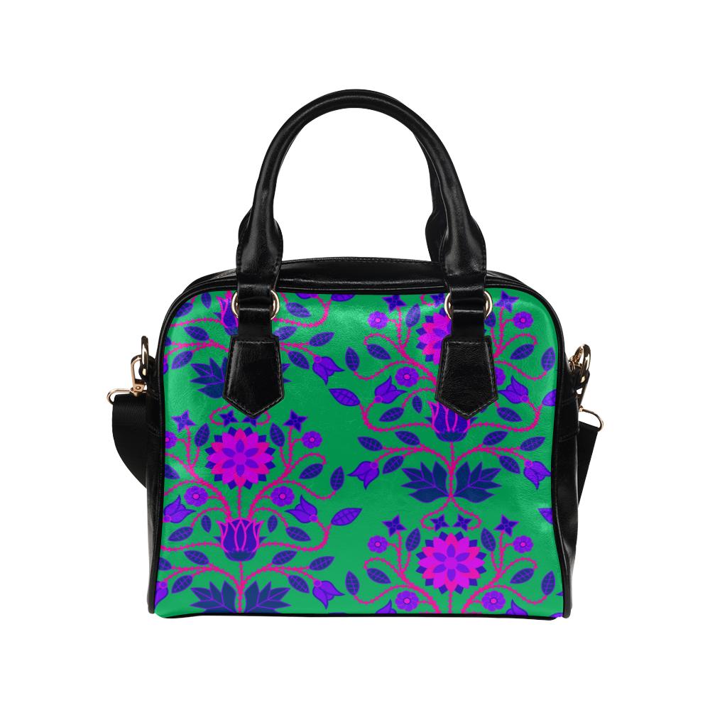 Floral Beadwork Shoulder Handbag