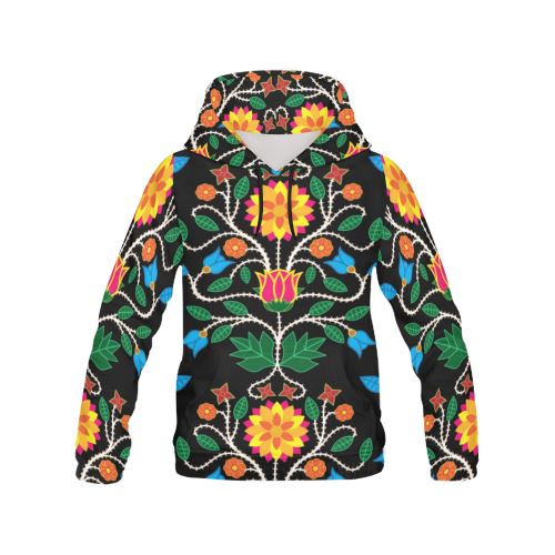 Floral Beadwork Four Clans Hoodie for Women by 49 Dzine