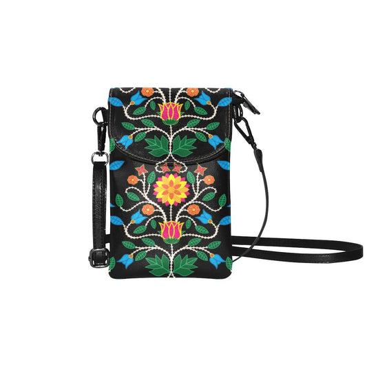 Floral Beadwork Four Clans Small Cell Phone Purse