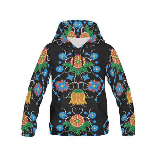 Floral Beadwork Four Mothers All Over Print Hoodie for Women (USA Size) (Model H13) All Over Print Hoodie for Women (H13) e-joyer 