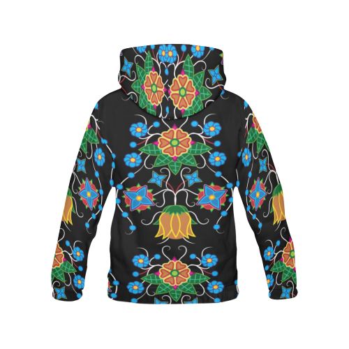 Floral Beadwork Four Mothers All Over Print Hoodie for Women (USA Size) (Model H13) All Over Print Hoodie for Women (H13) e-joyer 