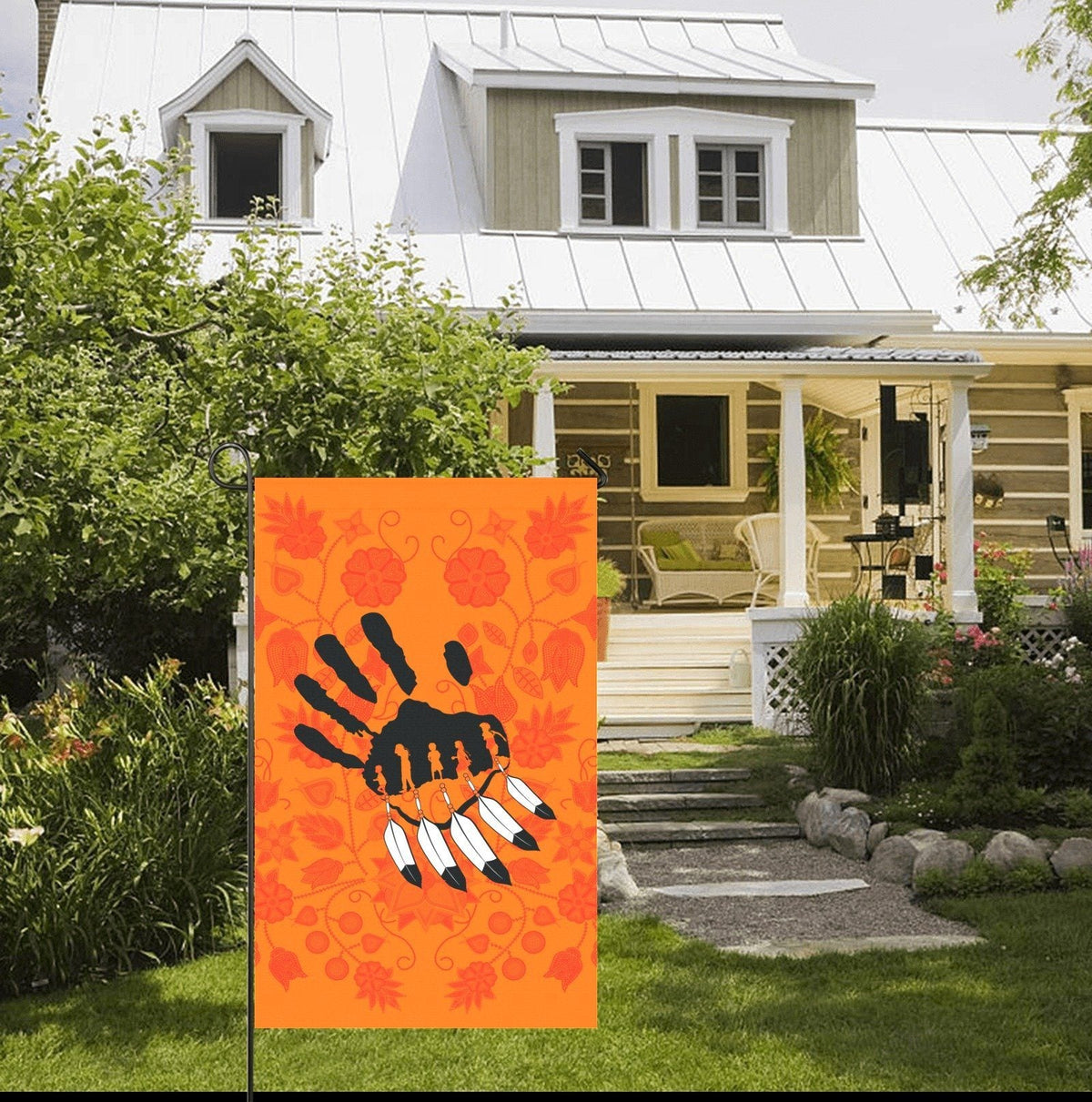 Floral Beadwork Garden Flag 36''x60''