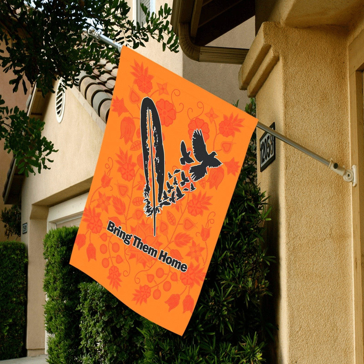 Floral Beadwork Garden Flag 28''x40''