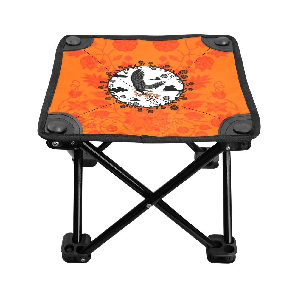 Floral Beadwork Folding Fishing Stool