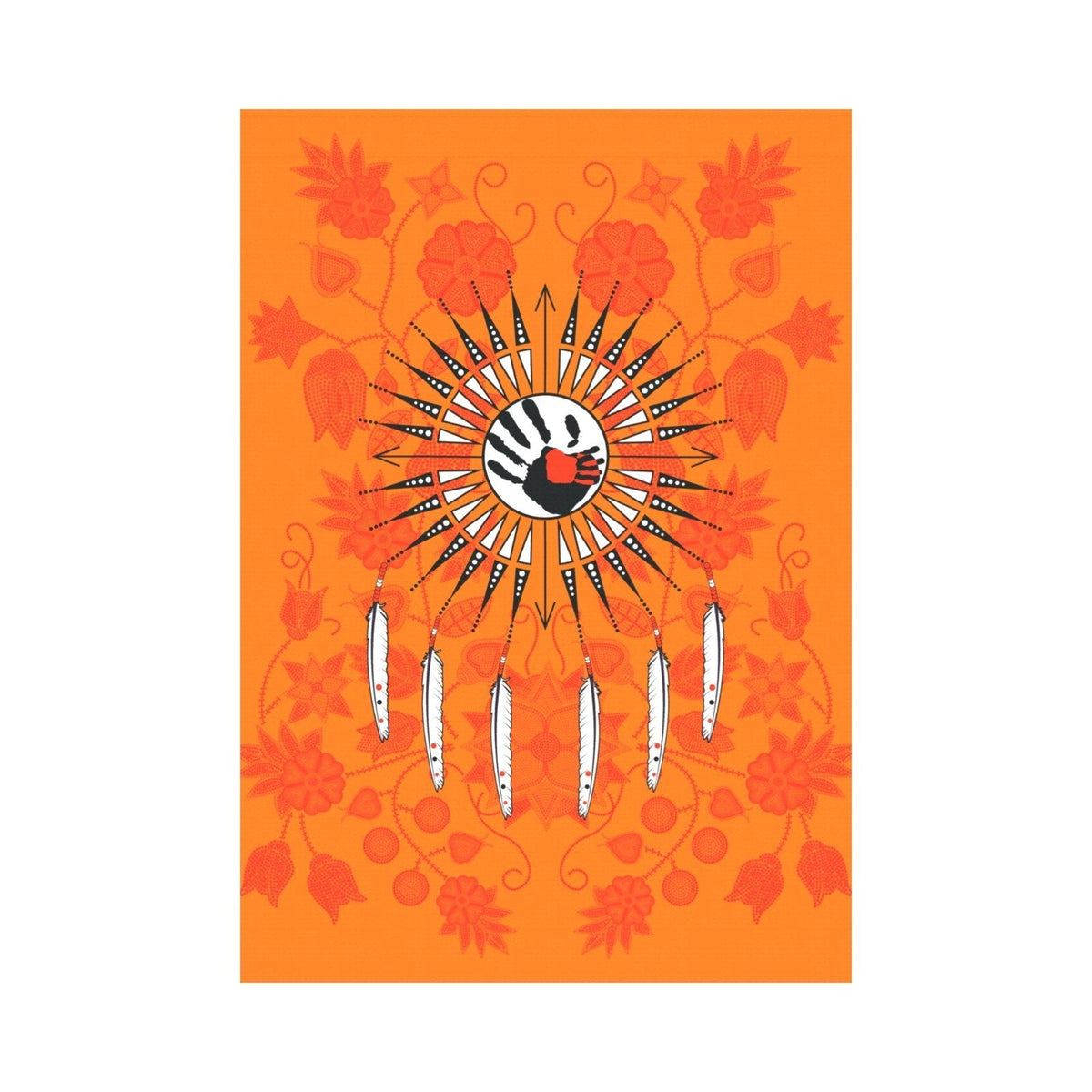 Floral Beadwork Garden Flag 28''x40''