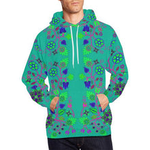 Load image into Gallery viewer, Floral Beadwork Seven Clans Deep Lake All Over Print Hoodie for Men (USA Size) (Model H13) All Over Print Hoodie for Men (H13) e-joyer 
