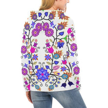 Load image into Gallery viewer, Floral Beadwork Seven Clans White All Over Print Hoodie for Women (USA Size) (Model H13) All Over Print Hoodie for Women (H13) e-joyer 
