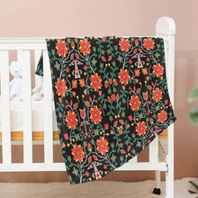 Load image into Gallery viewer, Floral Beadwork Six Bands Baby Blanket 40&quot;x50&quot; Baby Blanket 40&quot;x50&quot; e-joyer 
