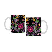 Load image into Gallery viewer, Floral Beadwork White Mug(11OZ) White Mug e-joyer 
