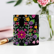 Load image into Gallery viewer, Floral Beadwork White Mug(11OZ) White Mug e-joyer 
